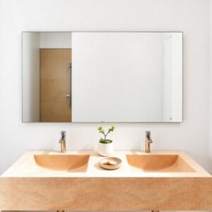Double vasque en travertine